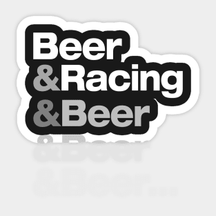 Beer & Racing Sticker